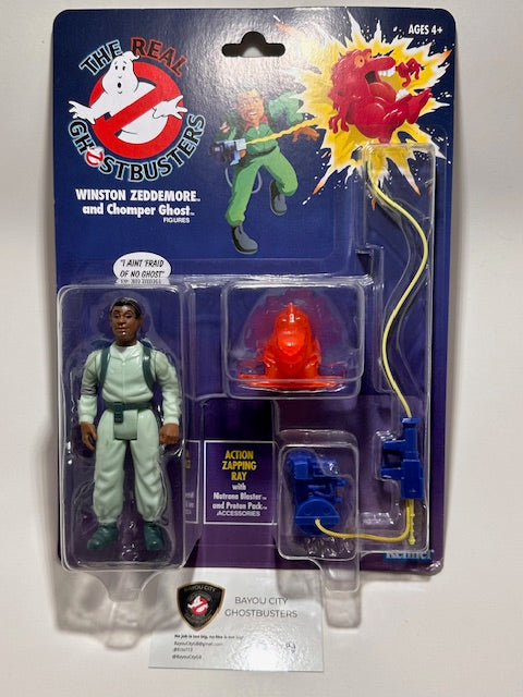 Ghostbusters Kenner Classics Winston Zeddemore and Chomper Ghost Retro Action Figure Toy with Accessories