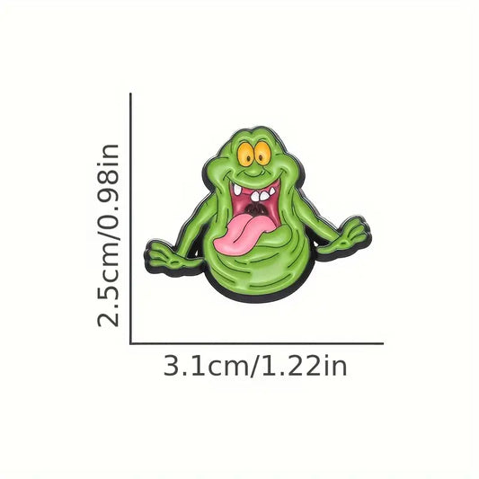 Slimer enamel lapel pin